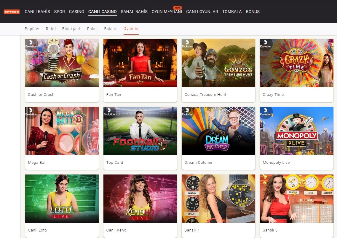 betboo canli casino oyunlari nasil oynanir